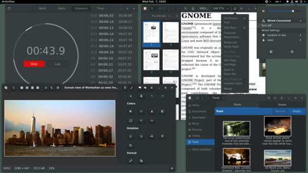 正在运行GNOME 3.22的Debian 9